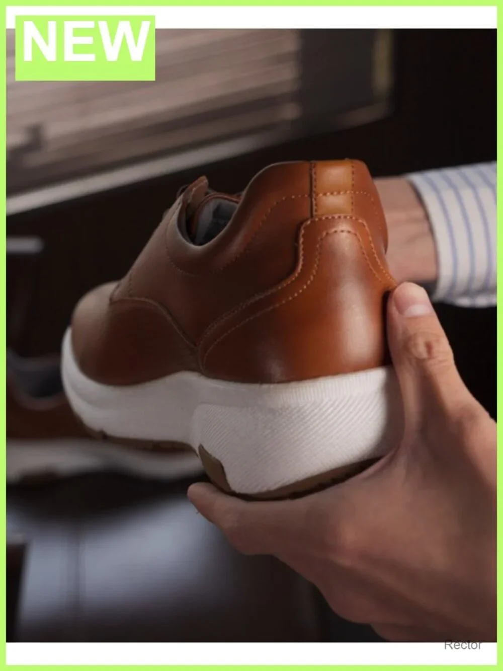 Men's Dress Oxford Sneakers with KineticFoam Cushioned Sole Faux Leather